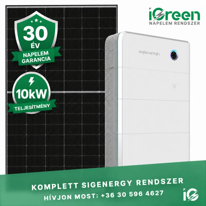 Sigenergy SigenStor EC 3 fázisú napelem rendszer 10kW inverterrel, 10kWh akkumulátorral