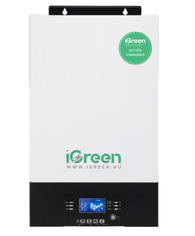 iGreen 3kW 1 fázisú kettős konverziós hibrid napelemes inverter (3kW 24V)