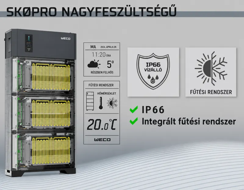 WECO 5K0 PRO 5kWh napelemes akkumulátor