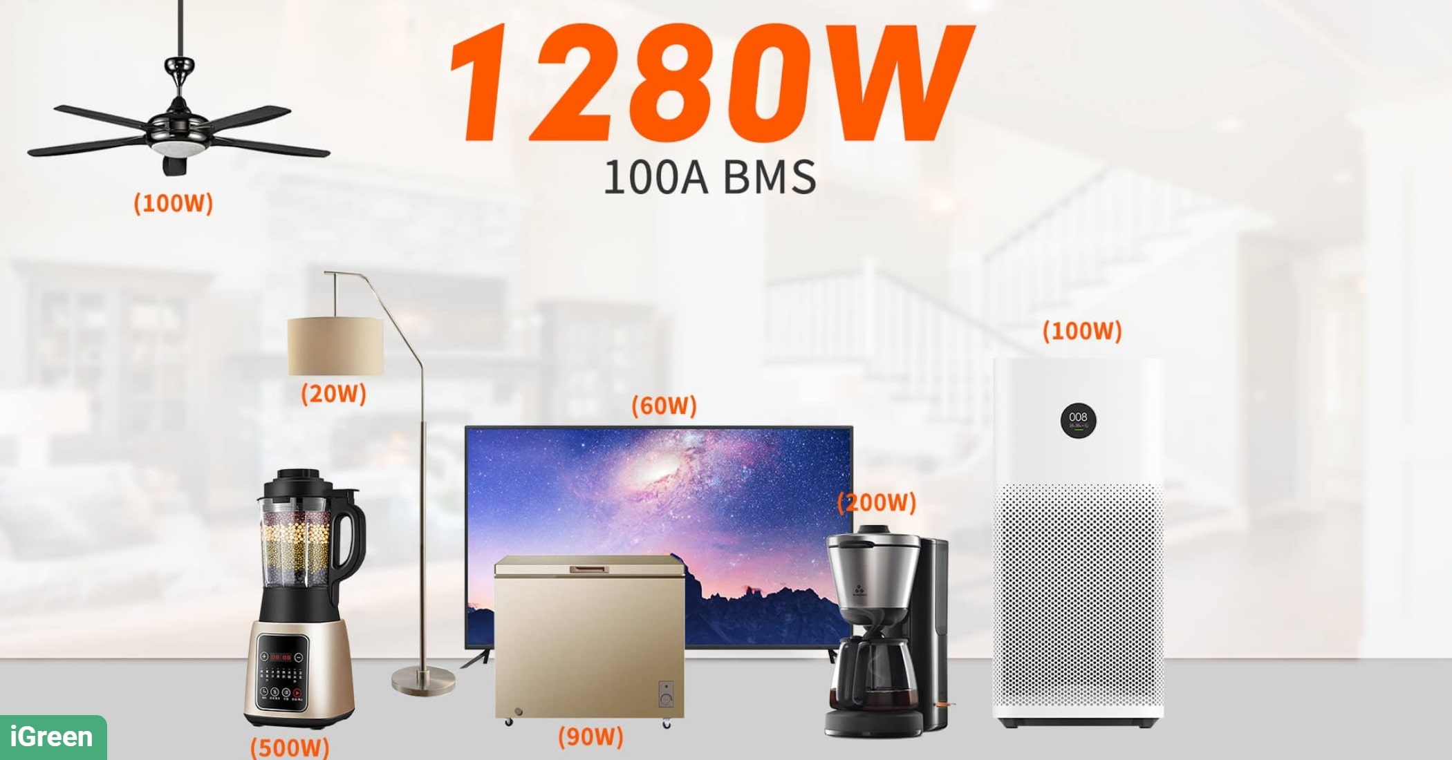 iGreen Ampere Time 12V20Ah max. 1280W kimeneti teljesítmény