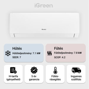 Gree Pulse Pro inverter 7,1 kW klíma szett