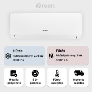 Gree Pulse Pro inverter 2,7 kW klíma szett