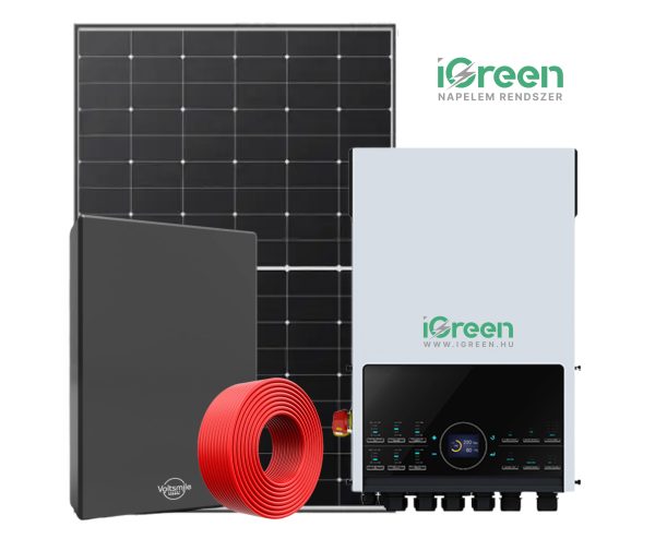 iGreen 1 fázisú sziget és hibrid üzemű napelem rendszer 11kW