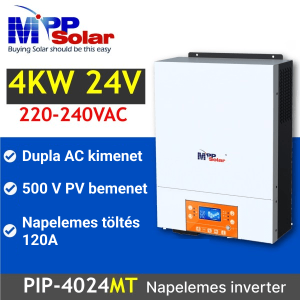 MPP Solar PIP4024MT (4KW 24V) Hibrid napelemes inverter