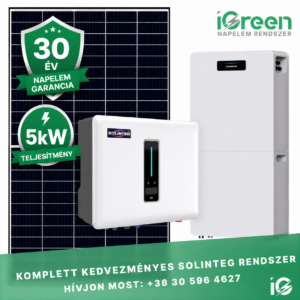 Solinteg 3 fázisú napelem rendszer hibrid aszimmetrikus inverterrel 5kW