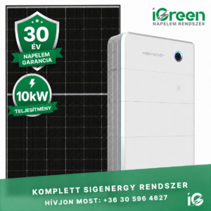 Sigenergy SigenStor EC 3 fázisú napelem rendszer 10kW inverterrel és 10kWh akkumulátorral