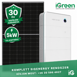 Sigenergy SigenStor EC 3 fázisú napelem rendszer 5kW inverterrel és 10kWh akkumulátorral